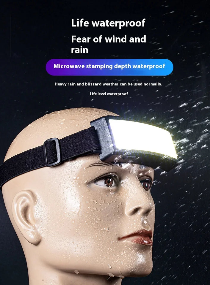 COB LED Super Bright Headlamp Rechargeable 180° Head Lamp Flashlight Outdoor Waterproof Running Fishing Camping Hiking Headlight