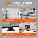 SucceBuy Meat Slicer Electric Deli Food Slicer SUS 420 Stainless Steel Blade and Blade Guard Adjustable Thickness for Home Use