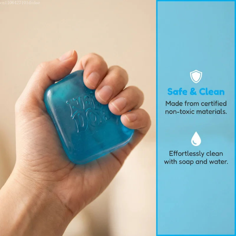 Nice Cube Stress Relief Toy | Super Solid Squish Sensory Fidget | Slow Rising Ice Cube Anxiety Relief
