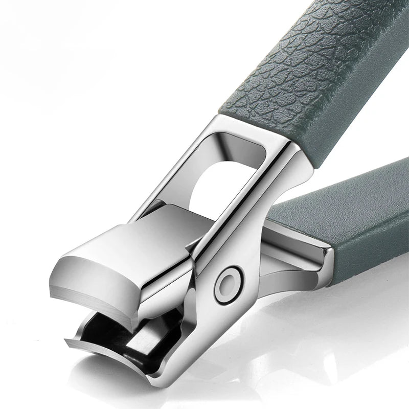 New Stainless Steel Nail Toenails Clippers Cutter With Anti-Splash Cover Sharp Trimmer Pedicure Care Professional Nail File