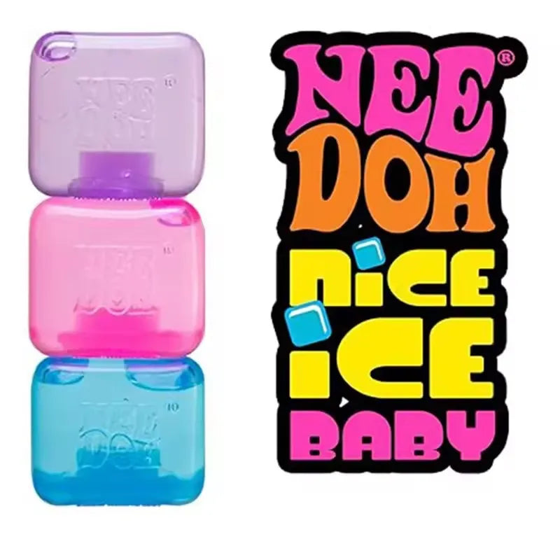 Schylling NeeDoh Nice Cube Sensory Squeeze Toy with Super Solid Squish Stress Relief Anxiety Sensory Tool Cube