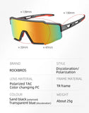 ROCKBROS Photochromic Cycling Glasses Bicycle Polarized Glasses Sports Unisex Sunglasses MTB Road Bike Eyewear Protection Goggle