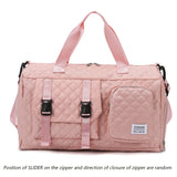 Durable Nylon Travel Duffle Bag, Portable Sports Gym Bag for Overnight Trips Shoulder Duffel Training Bag, Spacious Argyle