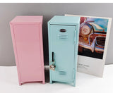 Iron Storage Box Dormitory Storage Cosmetics Paper Money Keys Bank Cards and Other Desktop Small Items Mini Locker Cabinet