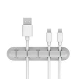 3/5/7 Clips Adhesive Silicone Cable Winder Desktop Wire Wrapped Cord Earphone Cable Holder Desk Organizer Office Supplies