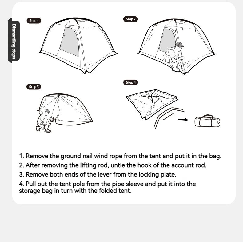 Naturehike Dune 7.6 Camping Tent 2 People 4 Season Tent Ultralight PU2000mm Outdoor Travel iking Tent With Chimney Screen Window