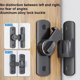 1pc Security Door Lock Handle Commercial Residential Grade Anti-Pick Lock with Adjustable 90°/180° Slide Indoor Outdoor Use