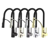 Matte Black Kitchen Sink Faucet Pull Down Swivel Spout Kitchen Sink Tap Deck Mounted Bathroom Hot and Cold Water Mixers