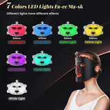 7 Colors LED Face Mask Light Therapy Red Light Therapy Mask for Face At Home, Led Face Mask Light Therapy Beauty Mask
