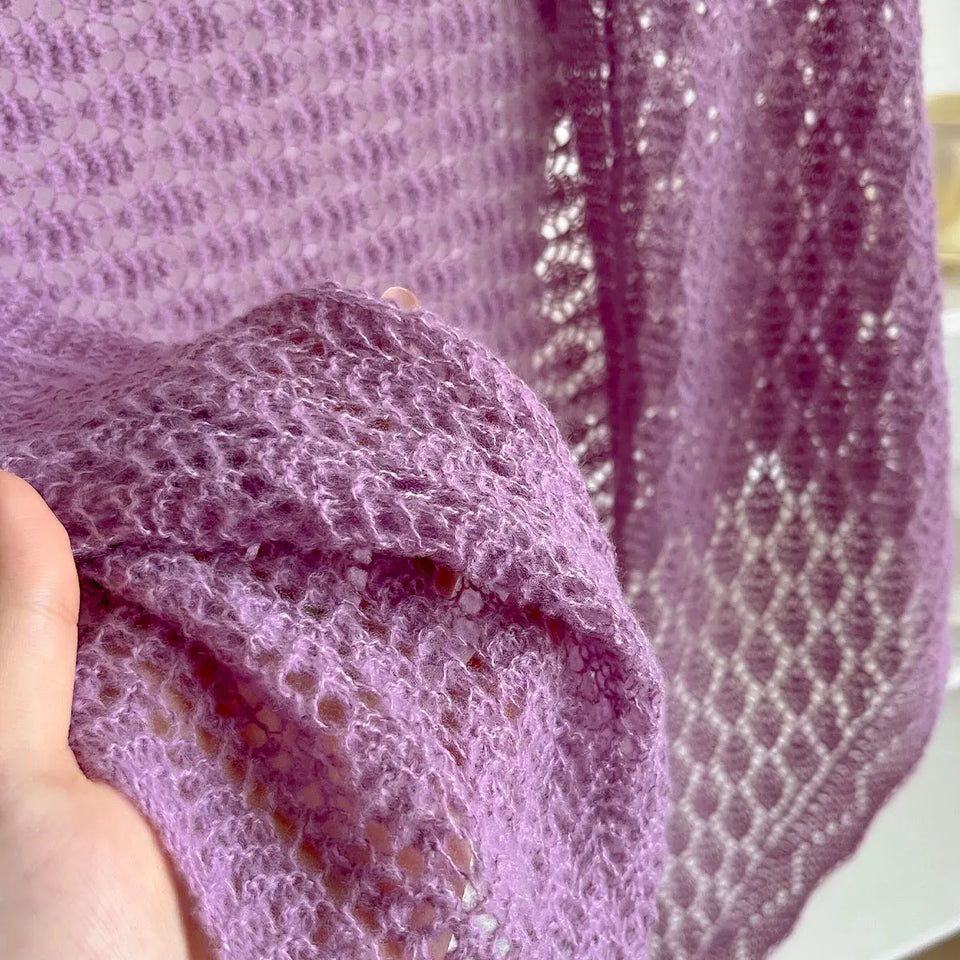 Korean Hollow Out Knitted Shawl Summer Air Conditioning Fake Collar Neck Guard Knit Thin Knotted Cape Shoulder Scarf For Women