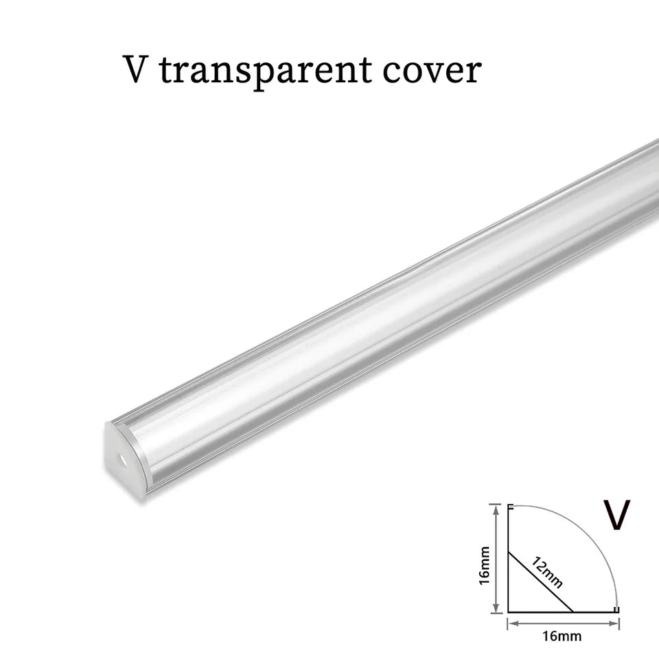 1-30pcs/Lot perfil aluminio led Corner Aluminium Profile Channel Holder for LED Strip Light Bar Cabinet Lamp Kitchen Closet