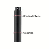 10 ml Travel Perfume Sprayer, Refillable Cologne Container, Empty Dispenser Sprayer for Mini Sprayer Size (Black