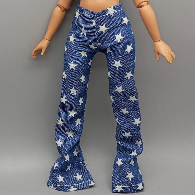 Kids Fancy 28CM 11In High School Doll Clothes Accessories DIY Clothing Trousers Yoga Set For Dolls Girls Birthday Gift