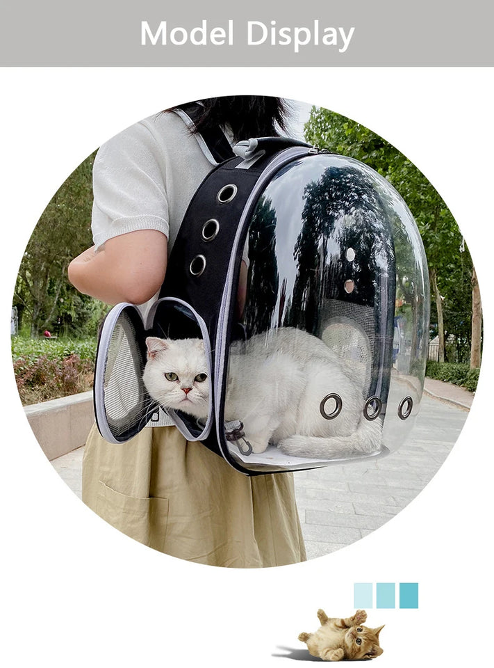 Transparent Cat Carrying Bags Space Breathable Pet Backpack Portable Puppy Pets Backpack Transport Carrier Space Capsule Dog Bag