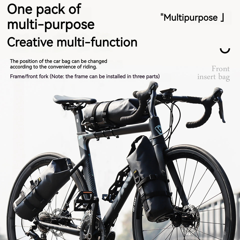 ENLEE Bicycle Multifunctional Front Fork Bag Outdoor Waterproof Bag 5L Capacity Road Mountain Bike Long-Distance Travel Bag