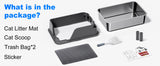 Stainless Steel Cat Litter Box,  Extra Large Splash-proof & Leak-proof Litter Box Suitable for Large Cats