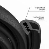 Car Door Seal Strip Rubber Car Door Side Sealing Weatherstrip For Car Waterproof Noise Insulation Sealant Auto Protection