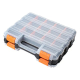 Hardware Organizer Box 34 Compartments Organizer W/ Removable Dividers Double Side Screw Organizer For Nuts, Bolts Screws Nails