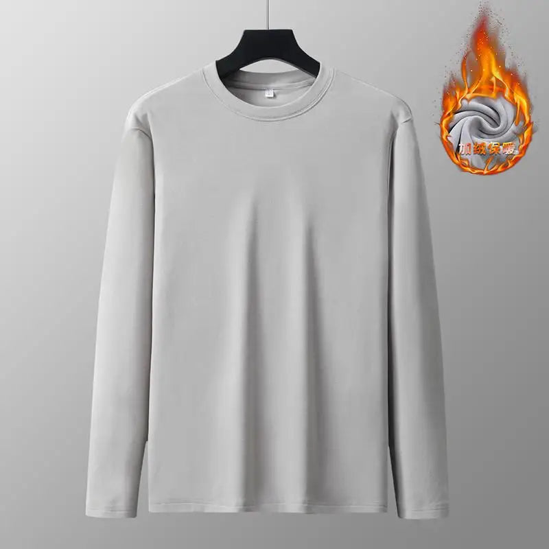 Men's Winter Pullovers Warm Sweatshirt Big Size 85-150kg Plus Size 3XL-8XL Long Sleeve Pullover T-shirt Sports Tops