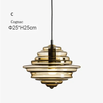 La Scala pendant lamp Modern Simple revolving glass light fixture Bar Dining Room Lamp Art Lighting Coffee bedroom bedside light