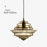 La Scala pendant lamp Modern Simple revolving glass light fixture Bar Dining Room Lamp Art Lighting Coffee bedroom bedside light