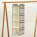 Non-woven Closet Wardrobe Cabinet Organizer Hanging Pocket Drawer Clothes Storage Clothing Home Organization Hanging Storage Bag