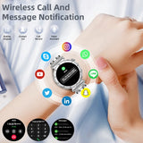 LIGE New 1.19inch AMOLED Fashion Ladies Smart Watch Bluetooth Call Sports Bracelet Women’s Health Waterproof Diamond Smartwatch
