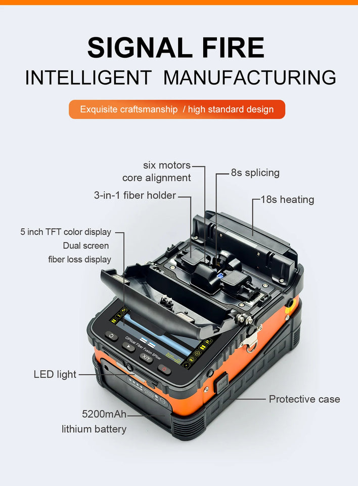 Signalfire AI-9 AI-5 Pro AI-6C+ AI-6A+ AI-20 AI-30 Multi-language Fiber Optic Splicing Machine Optical Fiber Fusion Splicer