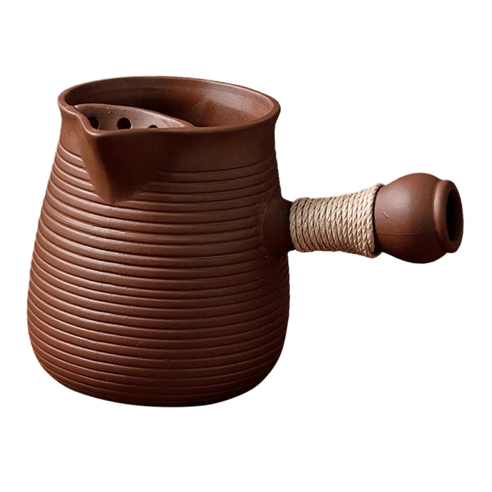 Chinese Ceramic Teapot Loose Leaf Tea Pot Tea Kettle with Anti Scald Handle for Hotel Tea Lovers Gift Home Camping Kitchen