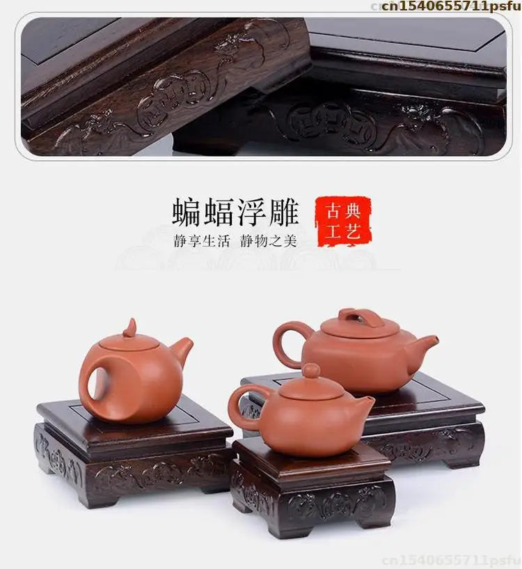 Premium Wooden Pedestal Display Shelf - Ideal for Bonsai Plants, Mini Flower Pots, Coffee/Tea Sets & Figurines | Standing Base