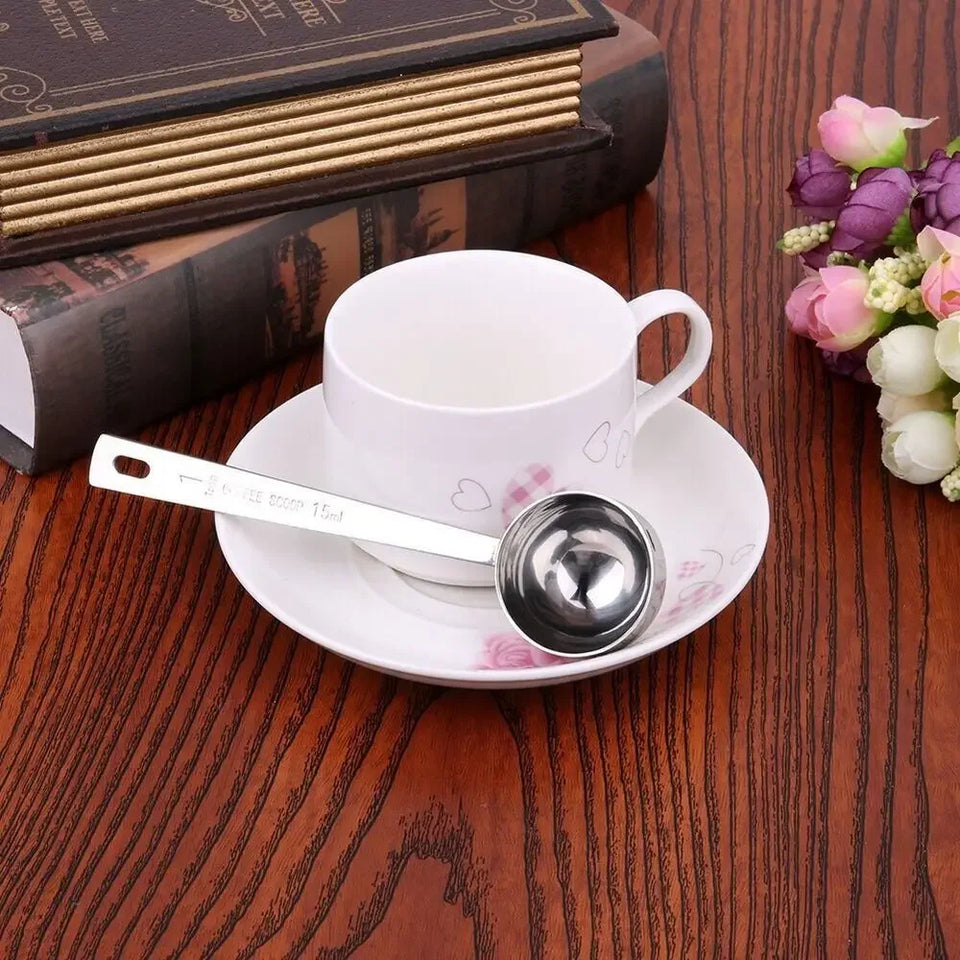 High-quality Stainless Steel Measuring Spoon Blending Thicken Coffee Scoop 5/10/15/20/30ML Powder Spoon Coffee