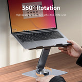 Hagibis Adjustable Aluminum Laptop Stand for Desk with USB C Dock Ergonomic Laptop Riser USB C Hub For Macbook Windows Notebook