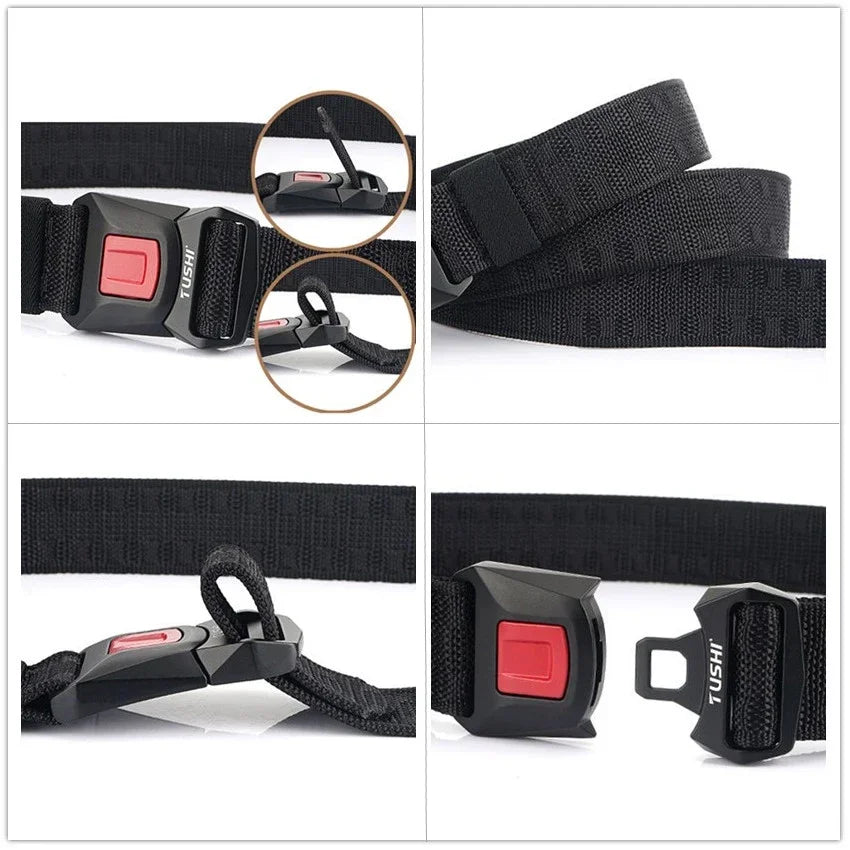 Solid Quick Release Metal Buckle Canvas Tactical Belts Comfortable Webbing Waistband Outdoor Corps Training Hiking Belt For Men