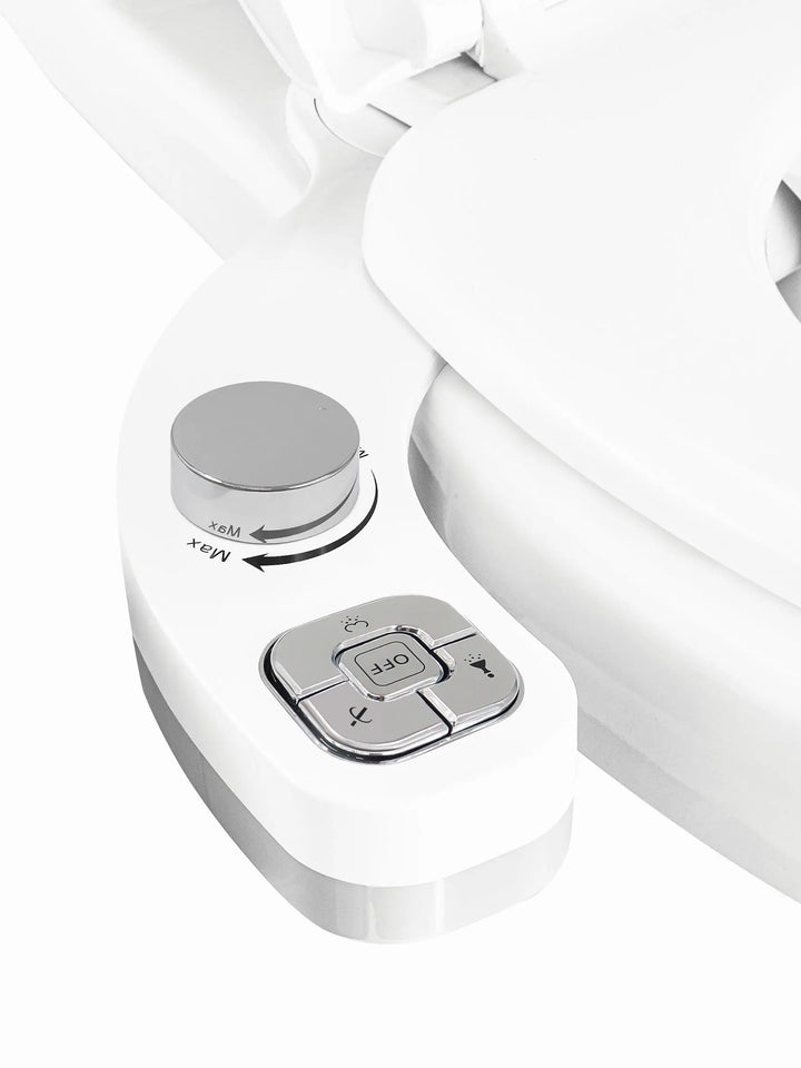SAMODRA Button Bidet - Non-ElectricSelf  Cleaning Dual Nozzle (Frontal and Rear Wash) Fresh Water Bidet Toilet Seat Attachment