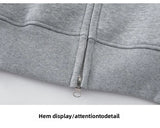 American Retro Hoodie Sweatshirt Autumn Winter Men's Loose Casual Open Cardigan Jacket Comfortable Long Sleeve Zipper Pure Wear