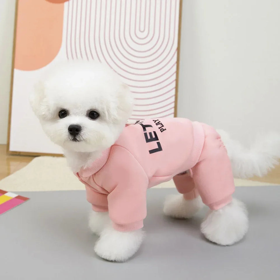4 Legs Dog Hoodies Jumpsuit for Small Dogs Puppy Clothes Sport Dog Pullover Sweatshirt Doggies Winter Coat Warm Pet Cat Apparel