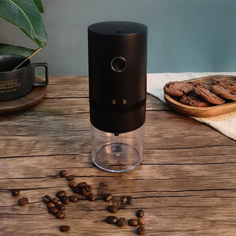 Portable Electric Coffee Grinder with USB Charging Adjustable Ceramic Grinding Core Long Endurance for Outdoor Travel