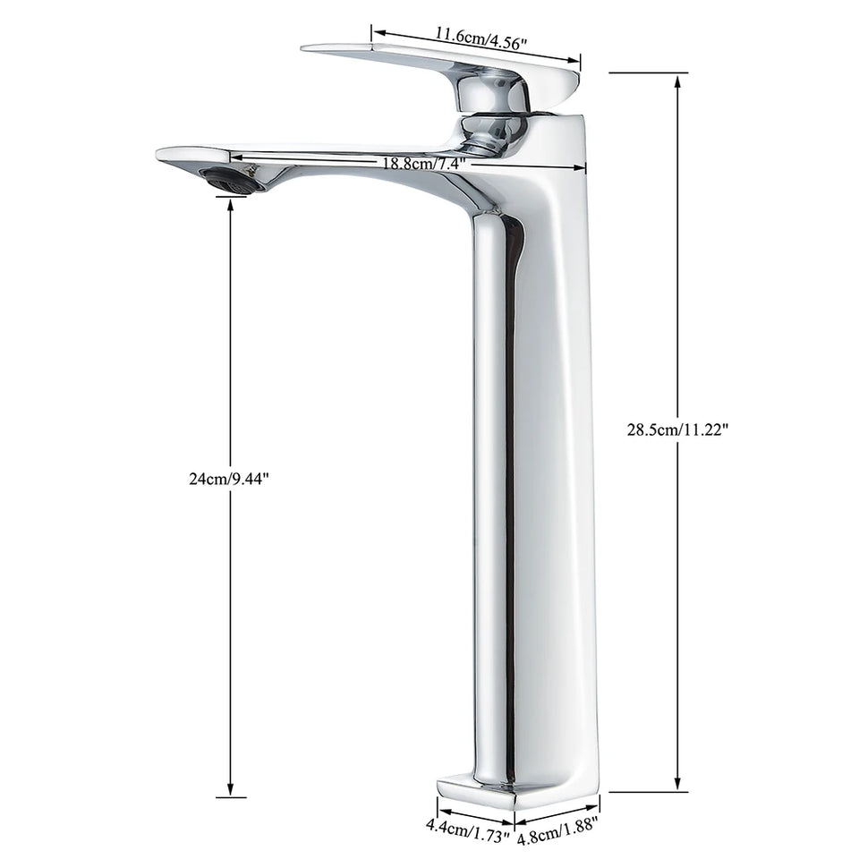 Brass Core Modern Bathroom Sink Faucet Single Handle Deck Mounted Wash Basin Water Tap Hot And Cold Water Mixer