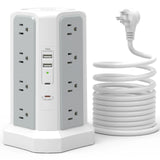 US 4-layer 3m extension tower plug-in board with PD fast charging, suitable for office, home, school and other scenarios