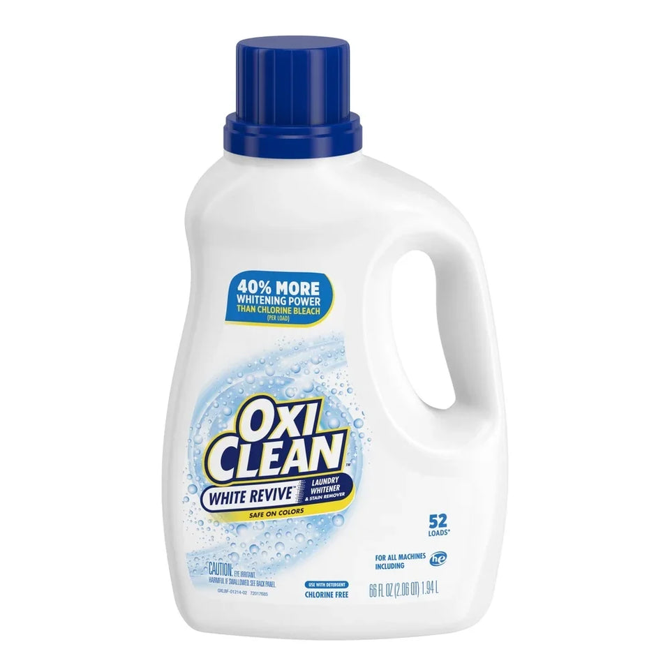 White Laundry Whitener Oxygen Stain Remover Liquid Safe Color 66 fl oz Laundry Booster Pre-Treat Stains Brightens Whites Perfect