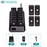 RETEKESS TD157 Restaurant Pager System Pagers 984ft Long Range Beepers for Food Truck Bars  Food Court No Vibration Mode