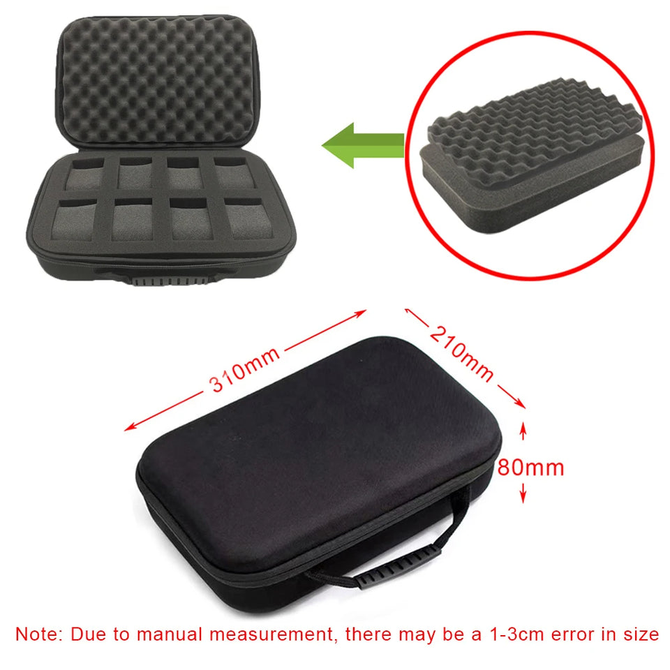 8 Slot Watch Box Sponge Watch Storage Organizer Protective Safety Canvas Shockproof EVA Storage Case for Most Watches