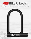 WEST BIKING Bicycle U Lock MTB Road Bike Padlock Portable Anti-theft Safety Motorcycle Scooter Cycling Lock Bicycle Accessories