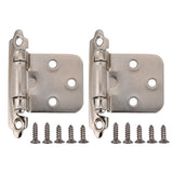 2Pcs American Self Closing Spring Hinge with Screws Overlay Cabinet Door Flush Hinges for DIY
