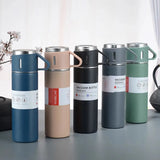 500ml 304 Stainless Steel Vacuum Insulated Water Bottle Portable Tea Coffee Bottle Office Gift Set Travel Leak Proof Thermal Mug