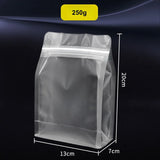 StoBag 50pcs 250g Coffee Beans Packaging Bag with Valve Aluminum Foil Heat Sealing for Powder Tea Nuts Storage Reusable Pouch