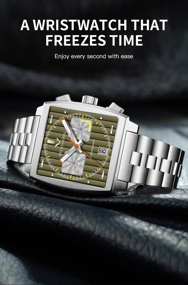 2025 Specht & Sohne New Arrivals Mens Watches Top Brand Luxury Stainless Steel Japan VK64 Chronograph Male Quartz Wristwatches