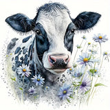 Huacan New Arrivals Diamond Painting Animal Cow 5D Diy Diamond Painting Flower Set Handmade Gift Decorations For Home