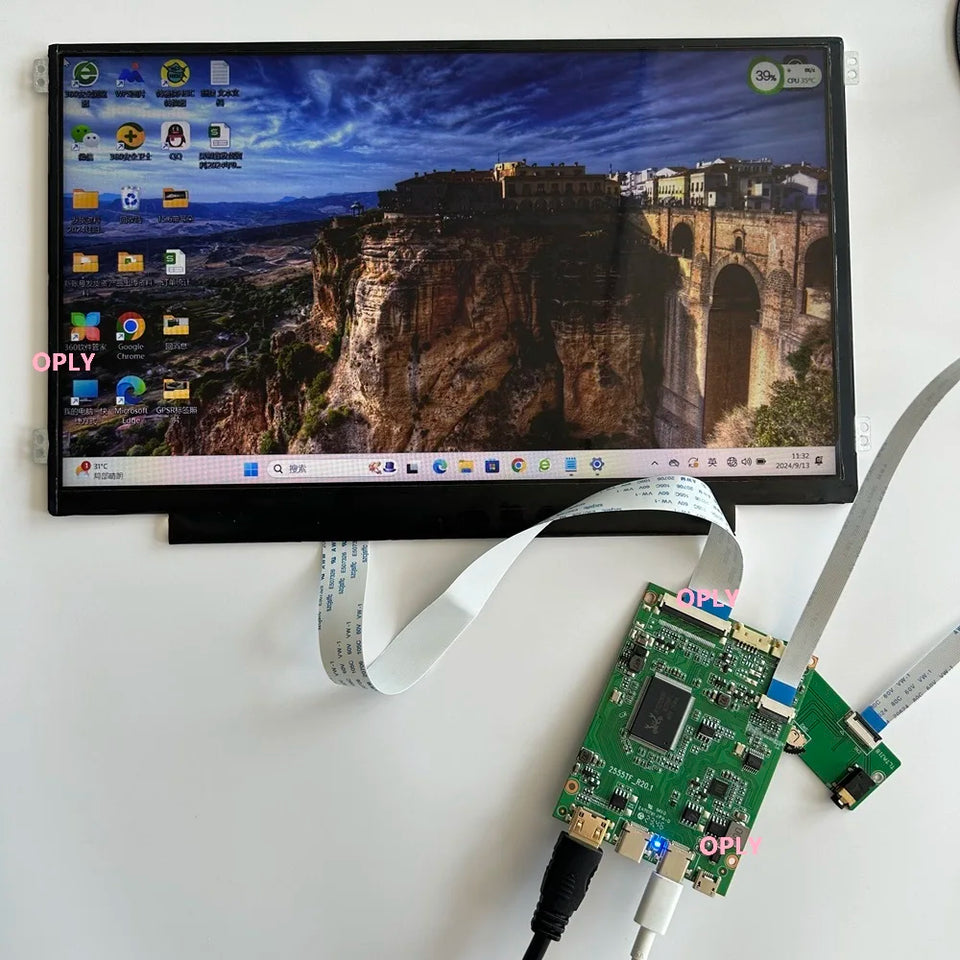 11.6 inch 1366X768 IPS EDP Panel screen with Controller board 2 type-C mini HDMI-compatible for PC PS X360 Laptop raspberry DIY