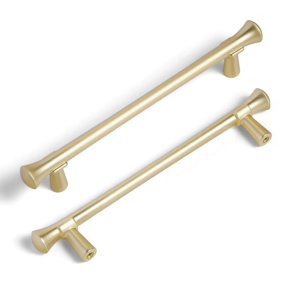 Goo-Ki Antique Brass Stainless Steel Cabinet Handles T Bar Knobs Modern Drawer Pulls for Kitchen Cabinet Hardware for Bedroom